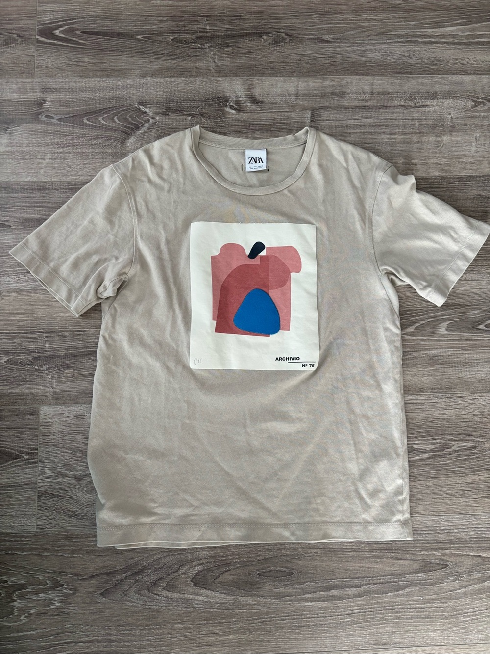 Zara Beige Crewneck Tee